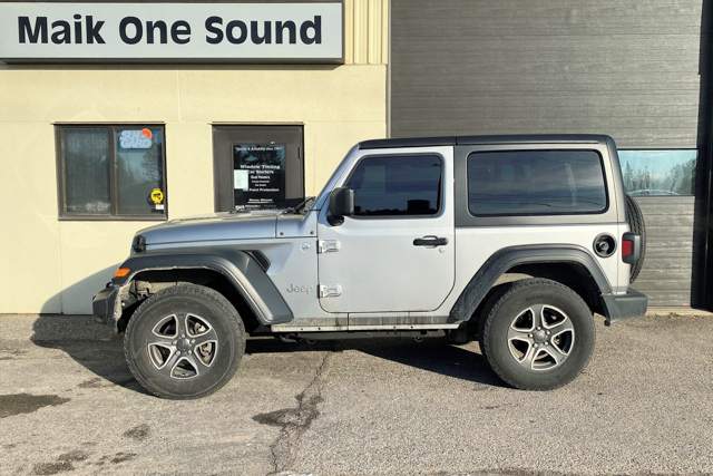 2020 Jeep Wrangler with professional window tint in North Bay